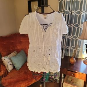 Knox Rose Boho White Top